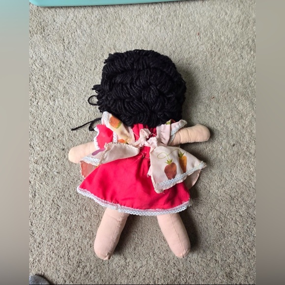 Vtg handmade 18in doll with yarn hair - Picture 2 of 6